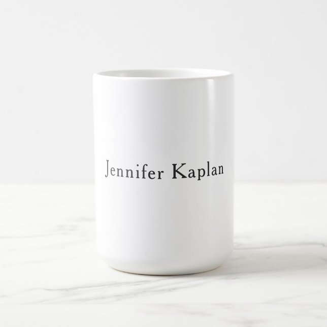 Classical Black & White Minimalist Professional Coffee Mug (Center)
