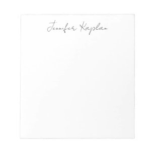 Classical Black & White Minimalist Professional Notepad