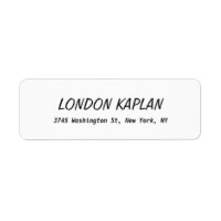 Classical Bold Elegant Plain Black & White