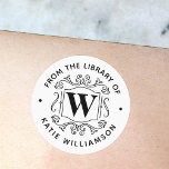 Classical British Monogram Personal Library Book Classic Round Sticker<br><div class="desc">Introducing the Classical British Monogram Personal Library Book Classic Round Sticker! Elevate your reading experience with a touch of timeless sophistication. This exquisite book plate features a classical British monogram design, adding an air of refinement to your personal library. Make each book uniquely yours by leaving this lasting impression on...</div>