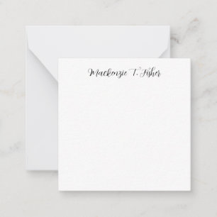 Classical Calligraphy Elegant Plain Black & White Card