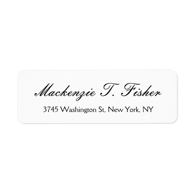 Classical Calligraphy Elegant Plain Simple White (Front)