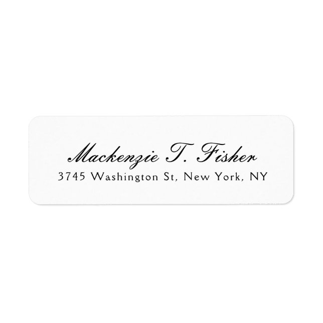Classical Calligraphy Elegant Plain Simple White (Front)