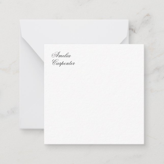 Classical Calligraphy Minimalist Professional Card (Front)
