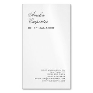 Classical Calligraphy Minimalist Professional Magnetic Business Card