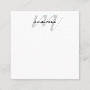 Classical calligraphy monogram professional enclosure card