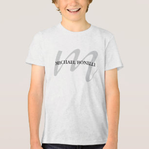 Classical calligraphy monogram professional Tri-Blend shirt
