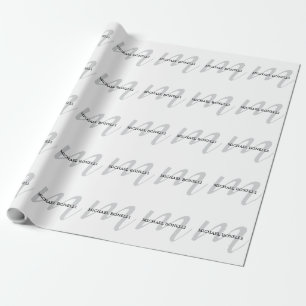 Classical calligraphy monogram professional wrapping paper