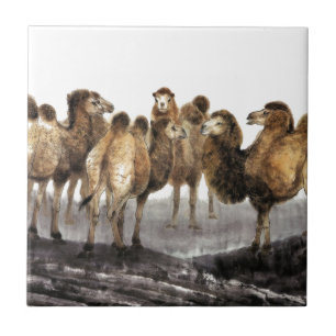 Classical Chinese style art, Herd of Camels Tile