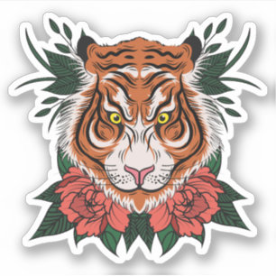 Classical Coloured Tiger Sketch
