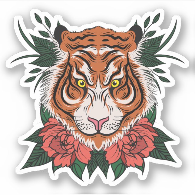 Classical Coloured Tiger Sketch (Front)