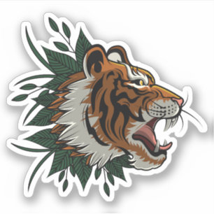 Classical Coloured Tiger Sketch