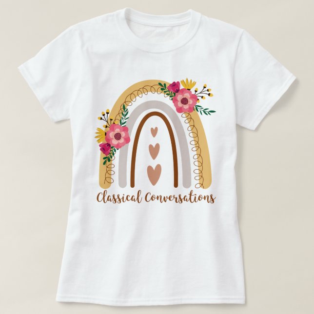 Classical Conversations Rainbow Homeschool CC T-Shirt (Design Front)