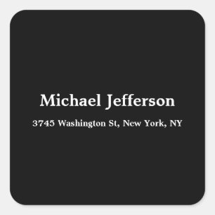 Classical Creative Trendy Black & White Square Sticker