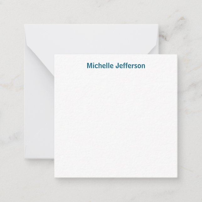 Classical Creative Trendy White Ocean Blue Card (Front)