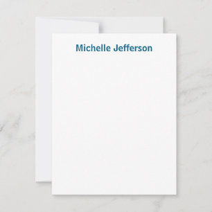 Classical Creative Trendy White Ocean Blue Card