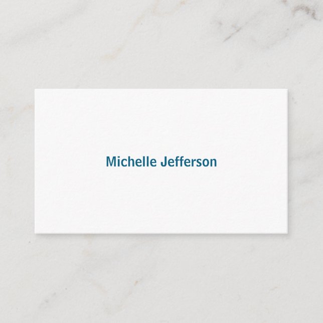 Classical Creative Trendy White Ocean Blue Enclosure Card (Front)
