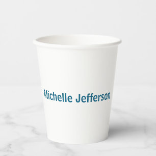 Classical Creative Trendy White Ocean Blue Paper Cups