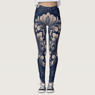 Classical Damask Seamless Victorian Texture Leggings