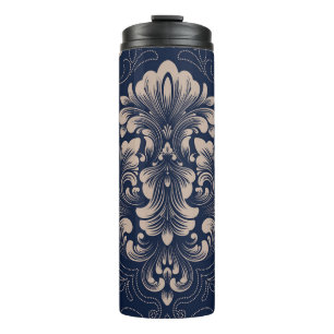 Classical Damask Seamless Victorian Texture Thermal Tumbler