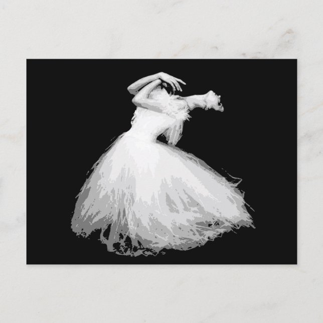 Classical dancer looks like it's flying postcard (Front)