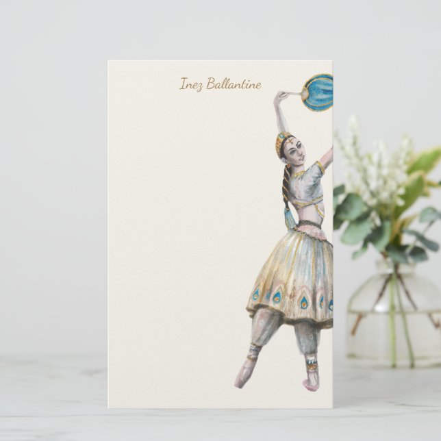 Classical Dancer Personalised Stationery (Standing Front)