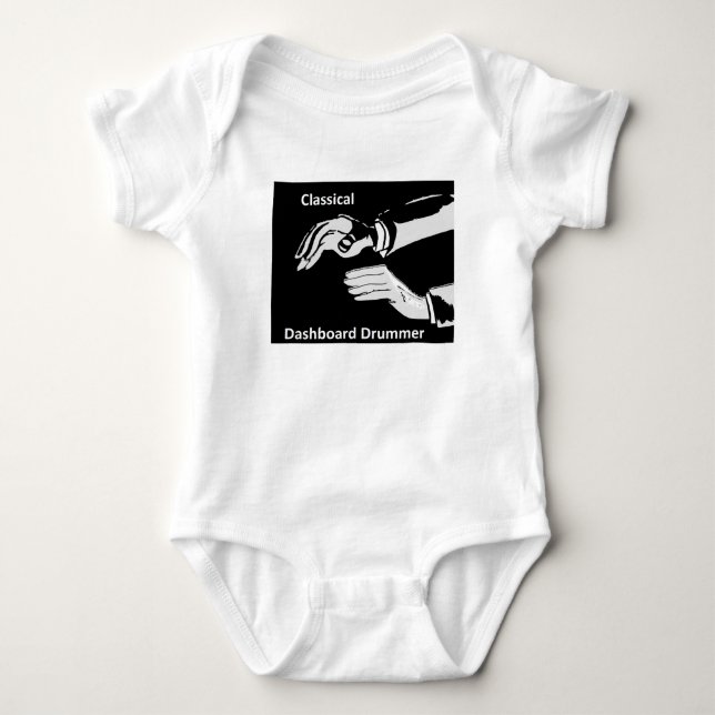 Classical Dashboard drummer wear Baby Bodysuit (Front)