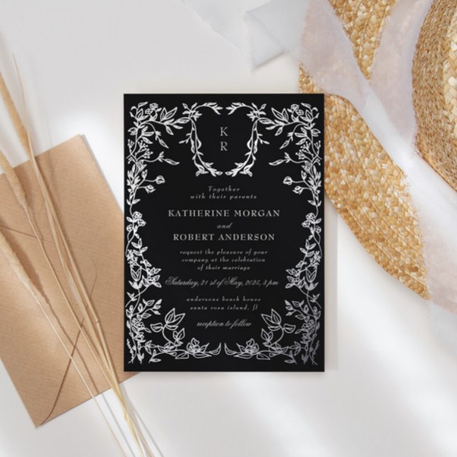 Classical Elegant Crest Monogram Wedding (Creator Uploaded)