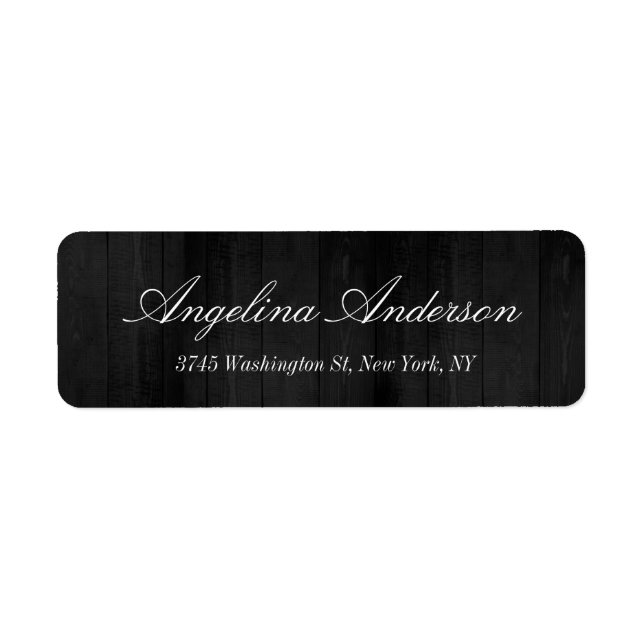 Classical Elegant Handwriting Grey Wood Design (Front)