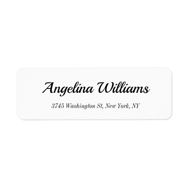 Classical Elegant Handwriting White Modern Plain (Front)