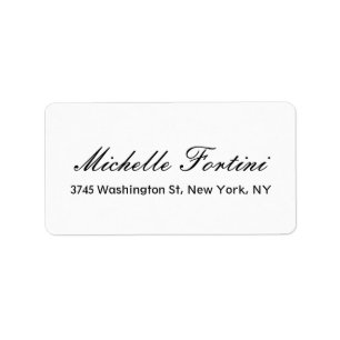 Classical Elegant Minimalist Plain Handwriting Label