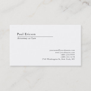Classical Elegant Plain Professional Business Card