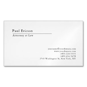 Classical Elegant Plain Professional Magnetic Business Card