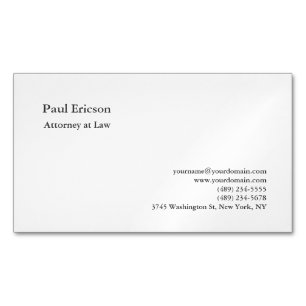 Classical Elegant Plain Professional Magnetic Business Card