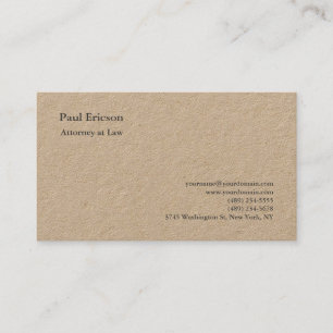 Classical Elegant Plain Professional Premium Kraft Business Card