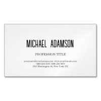Classical Elegant Plain Simple White Minimalist