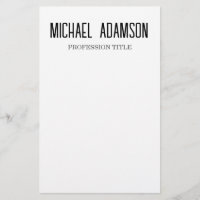 Classical Elegant Plain Simple White Minimalist