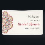 Classical Geometric Mandala Pattern Bridal Shower Banner<br><div class="desc">Beautiful Invitation to celebrate Special occasions and festivals comes with digital and E-invitation as per your request. We would love to replicate our designs to make multiple products like rsvp cards, labels envelopes, and more. Customisation is available for ready to print on request at info@shamaurcreatif@gmail.com. Look Forward to hearing from...</div>