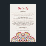 Classical Geometric Mandala Pattern Wedding Enclosure Card<br><div class="desc">Beautiful Invitation to celebrate Special occasions and festivals comes with digital and E-invitation as per your request. We would love to replicate our designs to make multiple products like rsvp cards, labels envelopes, and more. Customisation is available for ready to print on request at info@shamaurcreatif@gmail.com. Look Forward to hearing from...</div>
