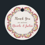 Classical Geometric Mandala Pattern Wedding Favour Tags<br><div class="desc">Beautiful Invitation to celebrate Special occasions and festivals comes with digital and E-invitation as per your request. We would love to replicate our designs to make multiple products like rsvp cards, labels envelopes, and more. Customisation is available for ready to print on request at info@shamaurcreatif@gmail.com. Look Forward to hearing from...</div>