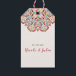 Classical Geometric Mandala Pattern Wedding Gift Tags<br><div class="desc">Beautiful Invitation to celebrate Special occasions and festivals comes with digital and E-invitation as per your request. We would love to replicate our designs to make multiple products like rsvp cards, labels envelopes, and more. Customisation is available for ready to print on request at info@shamaurcreatif@gmail.com. Look Forward to hearing from...</div>