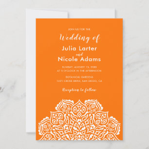 Classical Geometric Mandala Pattern Wedding Invitation