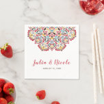 Classical Geometric Mandala Pattern Wedding Napkin<br><div class="desc">Beautiful Invitation to celebrate Special occasions and festivals comes with digital and E-invitation as per your request. We would love to replicate our designs to make multiple products like rsvp cards, labels envelopes, and more. Customisation is available for ready to print on request at info@shamaurcreatif@gmail.com. Look Forward to hearing from...</div>
