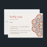 Classical Geometric Mandala Pattern Wedding RSVP Card<br><div class="desc">Beautiful Invitation to celebrate Special occasions and festivals comes with digital and E-invitation as per your request. We would love to replicate our designs to make multiple products like rsvp cards, labels envelopes, and more. Customisation is available for ready to print on request at info@shamaurcreatif@gmail.com. Look Forward to hearing from...</div>