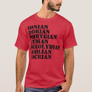 Classical Greek Modes Music Theory Harmony Musicia T-Shirt