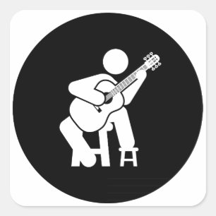 Classical Guitar Square Sticker