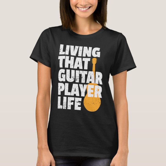 Classical Guitarist Acoustic Guitar Teacher Guitar T-Shirt (Front)