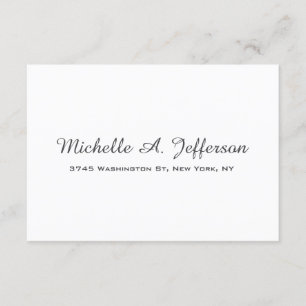 Classical Handwriting Creative Trendy White Enclosure Card