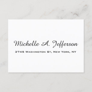 Classical Handwriting Creative Trendy White Enclosure Card