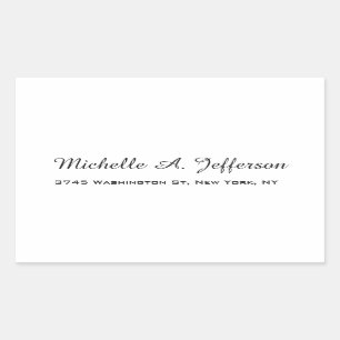 Classical Handwriting Creative Trendy White Rectangular Sticker